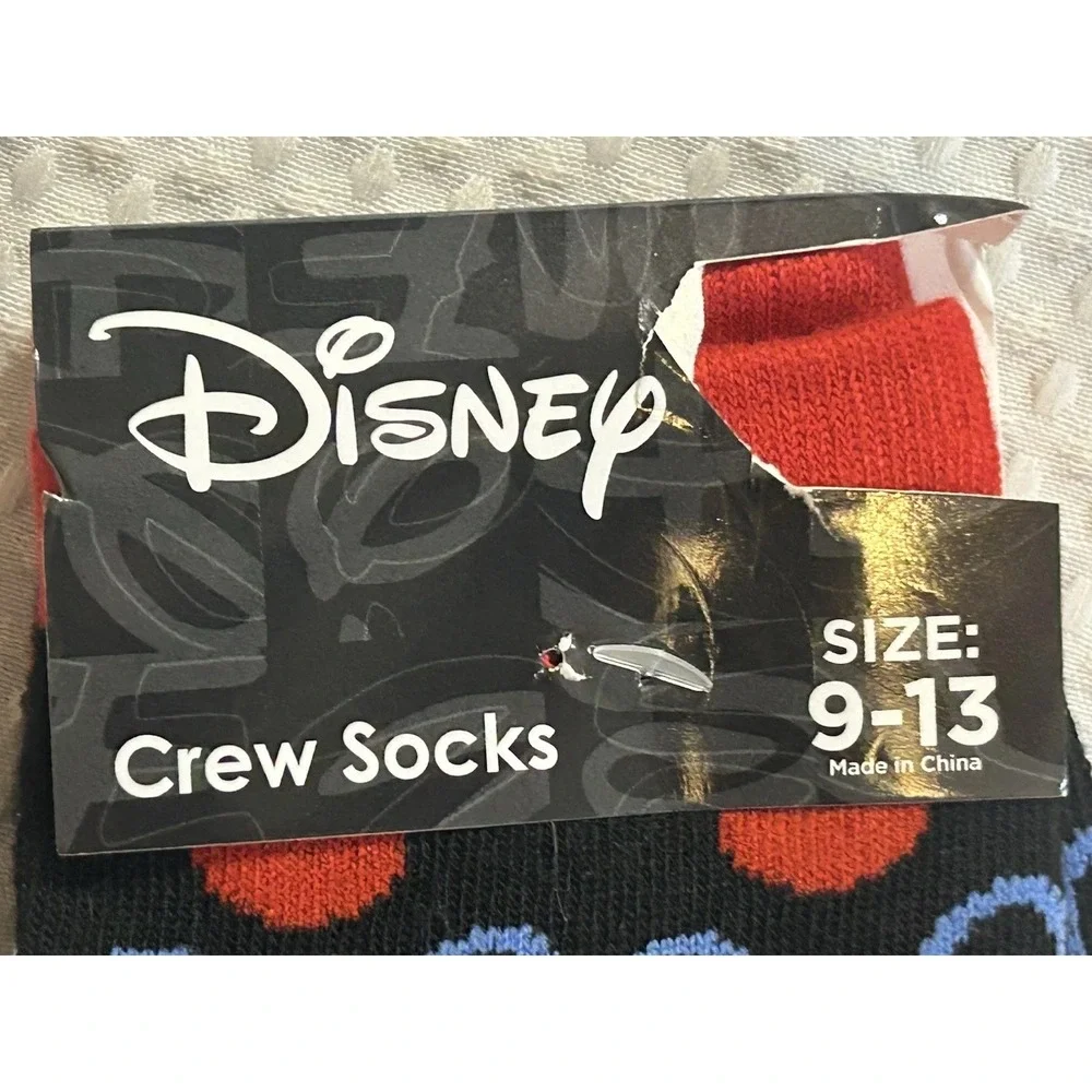 Disney - NEW - Mickey Mouse - Crew Socks (Set Of 2) + Tote - Unisex (Men/Women)